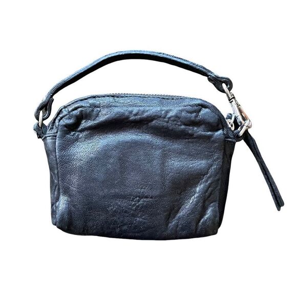 MAXON COLLECTION Italy Leather Wristlet Pouch Convertible Purse Black - Picture 2 of 16